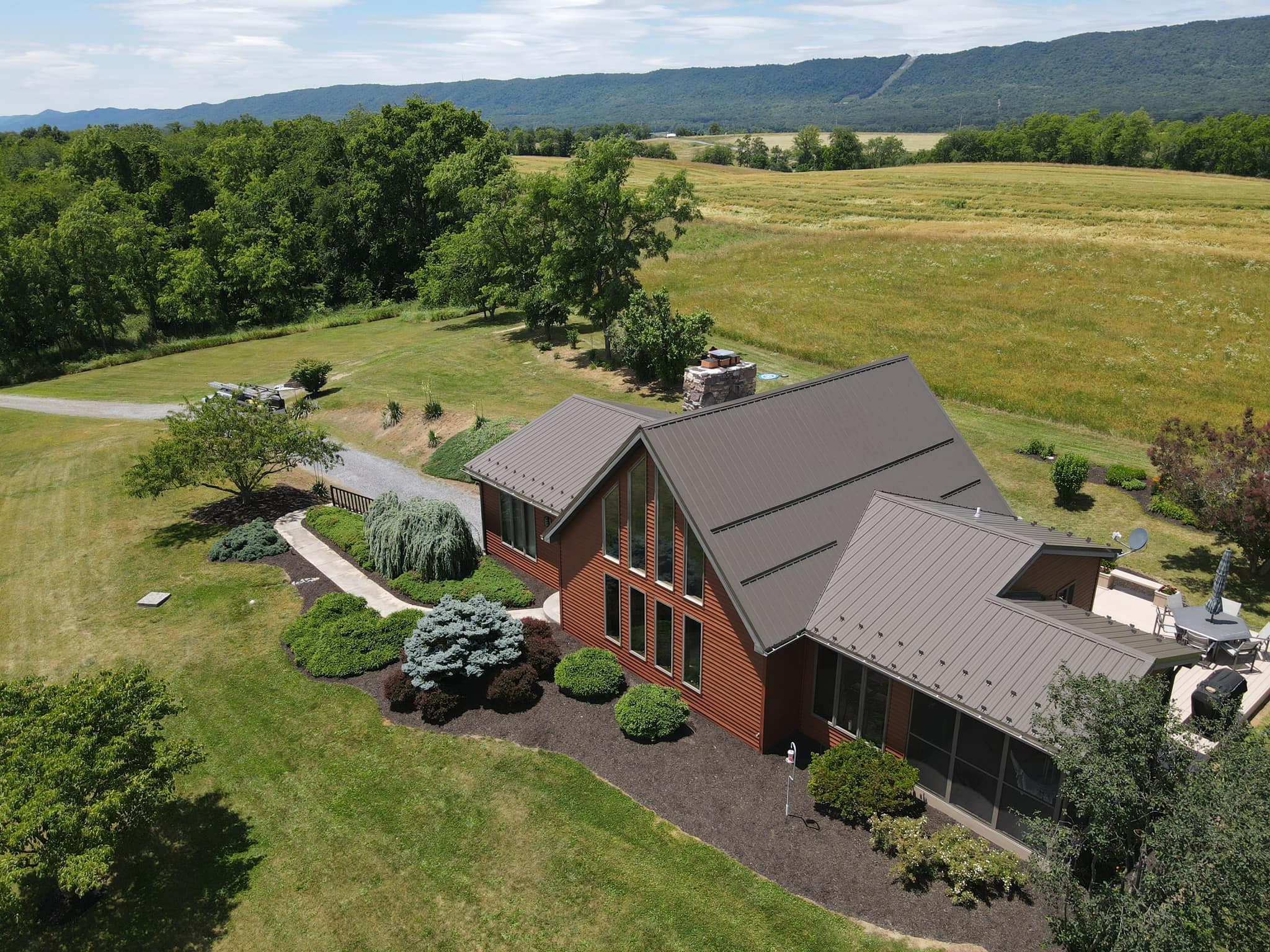 Beautiful large building with new roof