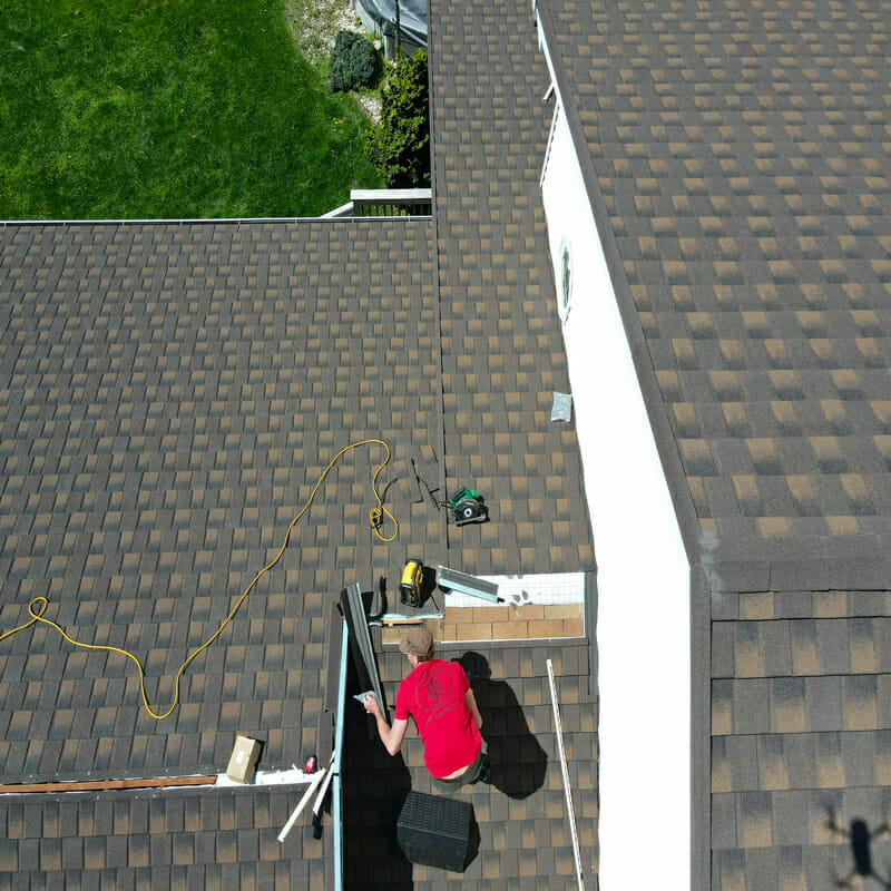 Roof repair job done by Teflon Roofing in Fort Loudon PA